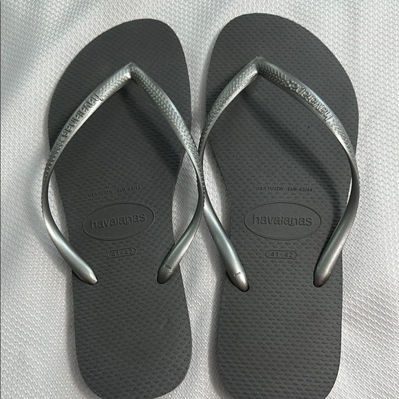 Havaianas flip flops gray/silver - Picture 1 of 4